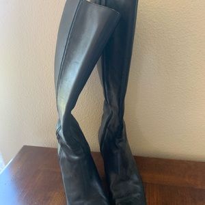 6.5 m ladies black knee high boots